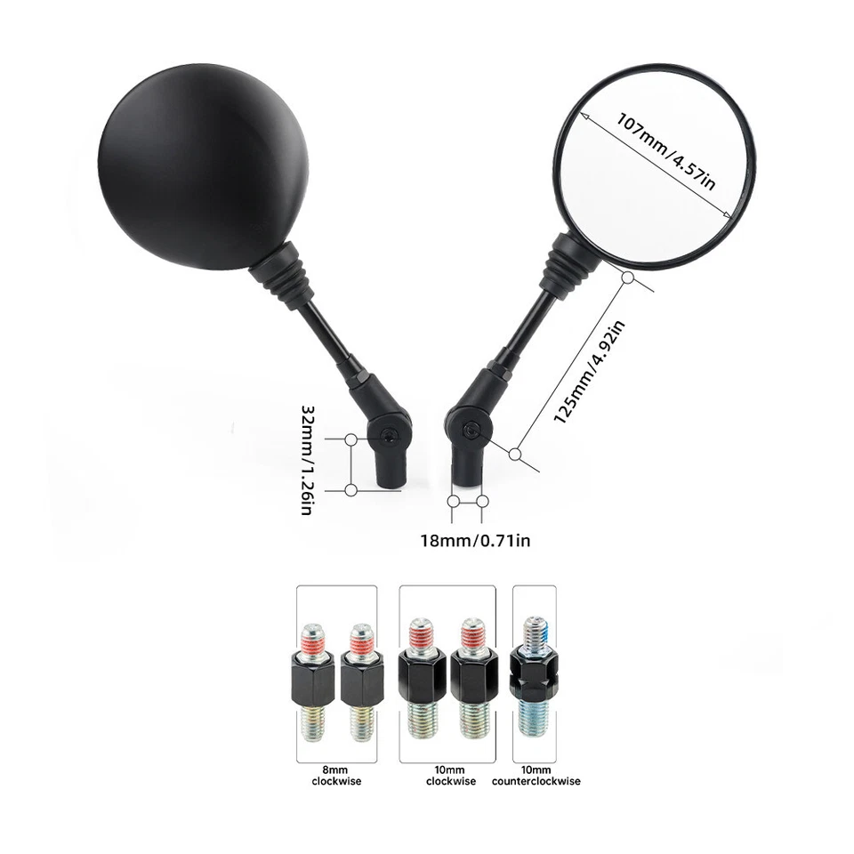 Складное зеркало заднего вида для SUZUKI DR 125SE/SM 200SE/S 250SE/R 350/S/SE 650SE/R - Изображение 2 из 4