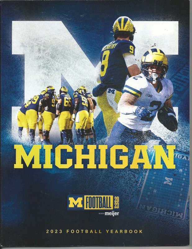 2023 Michigan Football Yearbook National Champions: JJ McCarthy Blake Corum EX