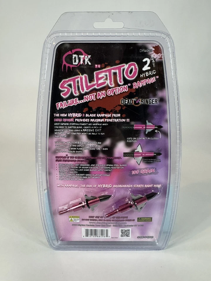 Deadringer Stiletto Rampage híbrido de 3 hojas paquete de 3 100 granos Foto 2 de 2