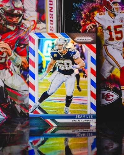 2018 Panini Prizm Sean Lee #147 Red White & Blue Prizm