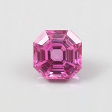 AAA Natural Flawless Ceylon Pink Sapphire Asscher Cut Loose Gemstone 7.50 Ct