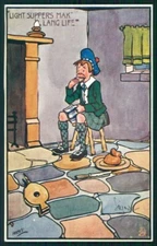 Artist Signed Hamish Duncan Scottish Boy Comic Tuck serie 1437 postcard TC5184