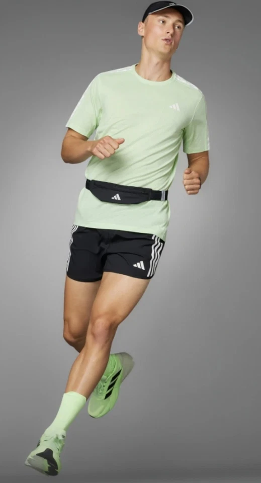 Pantalones Cortos Adidas Para Hombre Own The Run L 7" 3 Rayas AEROREADY IQ3814 Foto 4 de 4