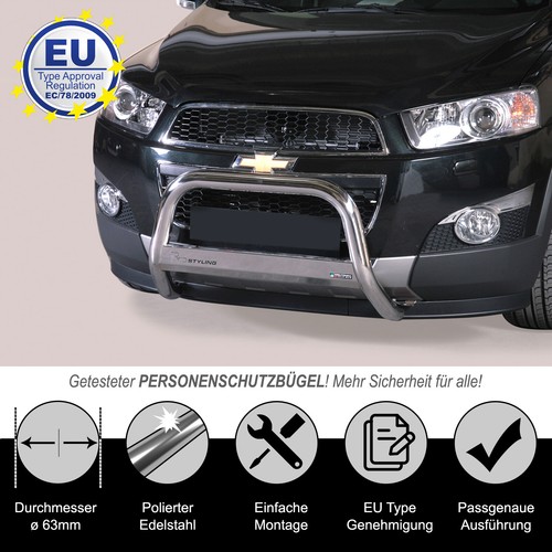 Staffa protezione persone ACCIAIO INOX adatta per CHEVROLET CAPTIVA dal 2011 cromata - Foto 2 di 9