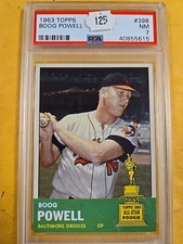 1963 Topps Boog Powell #398 PSA 7 NM Set Break ORIOLES 5615