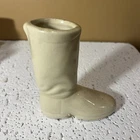 VTG Shawnee Boot Planter Vase USA Cream Small Western Decor Retro Cowboy Gift