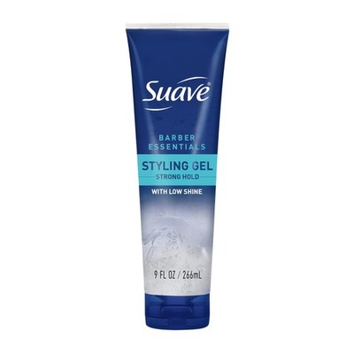 Suave Hair Gel For Men Barber 9 Ounce (Pack of 1), Clear/Transparent 