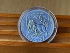2020 Niue 2 Dollars Czech Lion Ceska Republika 1 oz. 99.9% BU Silver