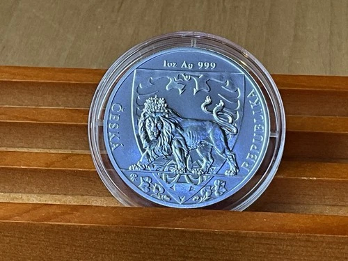 2020 Niue 2 Dollars Czech Lion Ceska Republika 1 oz. 99.9% BU Silver