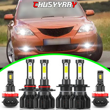 For Mazda 3 2004 2005 2006 6x 6k Front Led Headlight Hilo Fog Light Bulbs For Mazda 3 2004 2005 2006 6x 6k Front Led Headlight Hilo Fog Light Bulbs