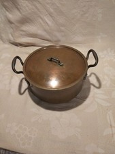  Casserole Marmite Cocotte En Cuivre, Diam 25cm, H:12cm, 3,1kgs