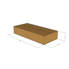 75 22x10x4 Kraft Brown Corrugated Shipping Boxes 32 ECT Single-Wall New