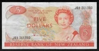 New Zealand 1981-85 5 Dollars P 171a Fine