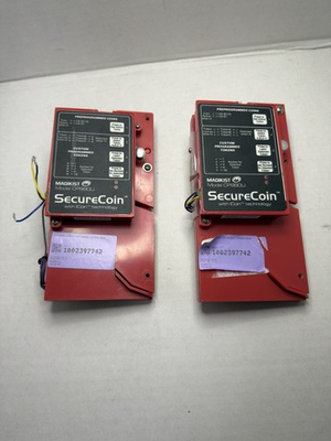 #ad Lot of 2 Magikist SecureCoin CP990U Coin Acceptors – AS IS Untested $100.00