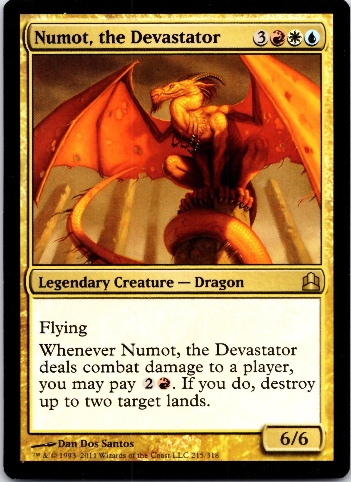 Numot, the Devastator 215 Rare Commander Magic: The Gathering Lightly Played