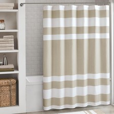 Madison Park Spa Waffle Weave Extra Long Shower Curtain, 72 x 84, Taupe