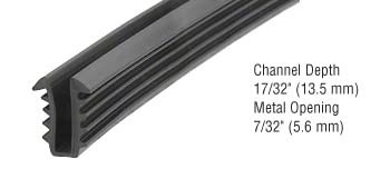 CRL Glazing Vinyl 17/32'' Channel Depth 7/32'' Metal Opening - 1000' Roll by CR L