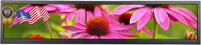 VSDISPLAY 24 Inch 1920x360 IPS Stretched Wide Bar Display for Gaming Marquee 