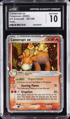 Camerupt ex graded CGC 10 for sale on eBay