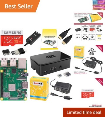 Raspberry Pi 3 B+ B Plus Starter Kit 32 GB EVO+ Edition,  Black Case
