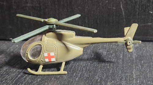 VINTAGE DIECAST HELICOPER US ARMY MILITARY MEDIC RESCUE 3.5"