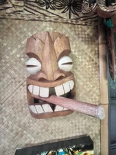 Cigar Tiki Mask or Sconce by Smokin' Tikis Hawaii Oceanic
