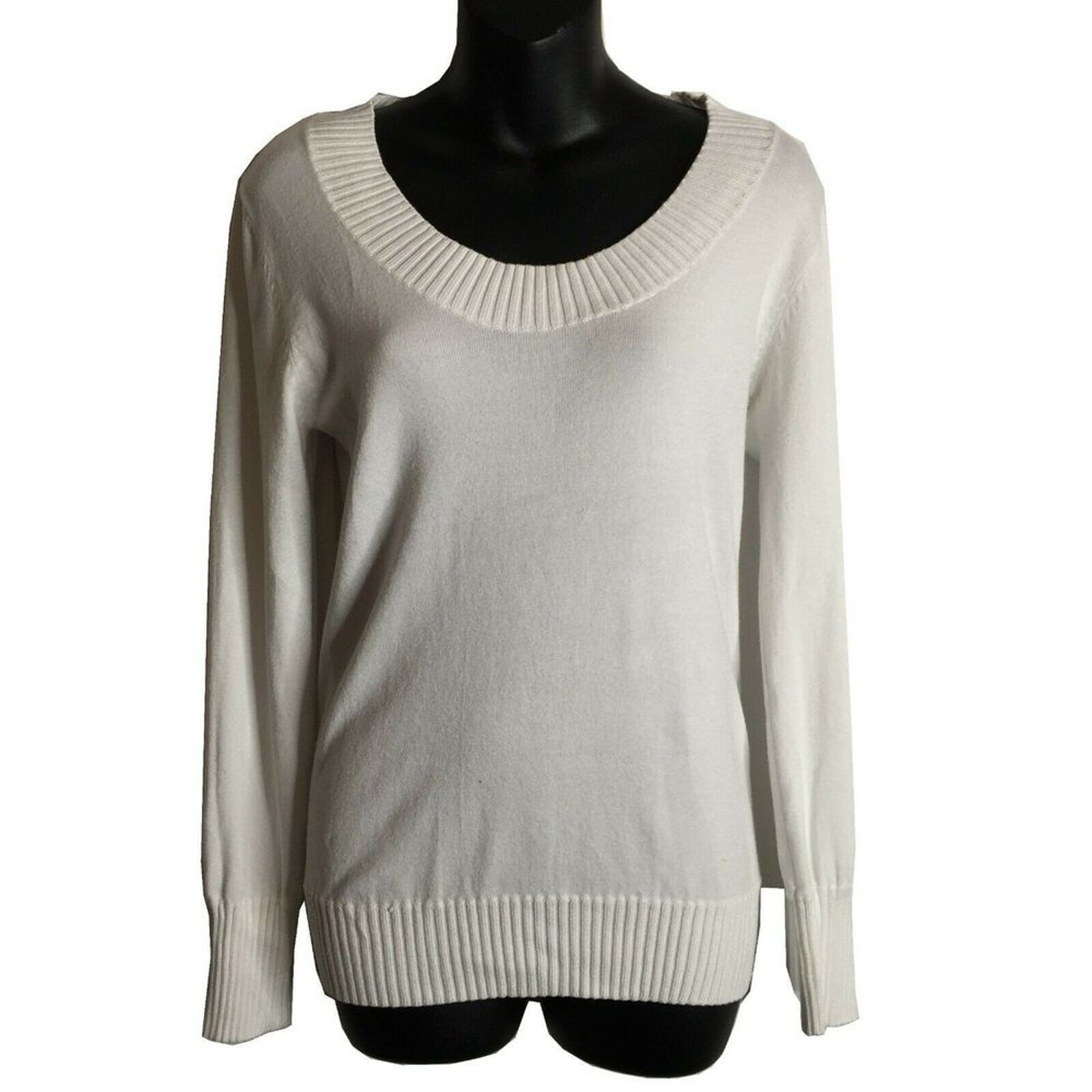 Active Basic Long Sleeve Pullover Sweater Round N… - image 1