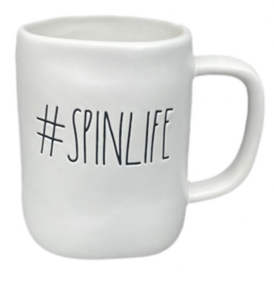 RAE DUNN Creme Keramiktasse - #SPINLIFE - amerikanischer US-Import UK-Verkäufer