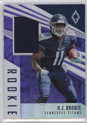 2019 Panini Phoenix RPS Memorabilia Purple 46/75 AJ Brown #11 Rookie RC fh9