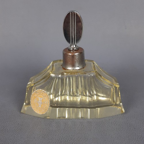 Set Crystal Bohemia Bp Schatzkästchen E Tür Duft Gelb Citrin Vintage 1950 - Bild 2 von 15