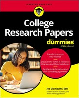 College Research Papers For Dummies | Joe Giampalmi | Englisch | Taschenbuch