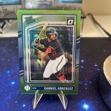 2024 MLB Panini Optic Gabriel Gonzalez #182 Lime Green /149 Rated Rookie Card. rookie card picture