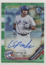 2019 Bowman Mega Box Chrome Mojo Green Refractor 26/99 Chad Spanberger Auto 0nf4