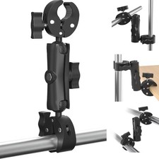 Super Double Clamp Mount Umbrella Camera Pole Clamp Holder,360 Magic Socket Arm