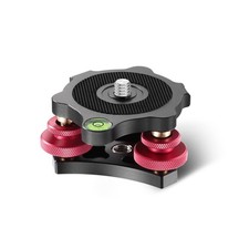 NEEWER LP64 Tripod Leveling Base 3 Axis Tri Wheel Head for Macro Photography