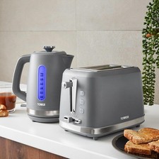 Image of Tower 2 Slice Grey Odyssey Toaster / Kettle 1.7L Chrome Accents Kitchenware