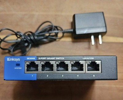 Linksys SE3005v2 Compact 5-port 1000Mbps Plug 'n' Play Gigabit Ethernet Switch