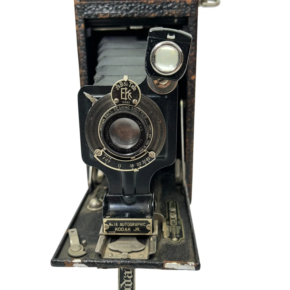 Kodak JR No. Vintage Cámara fotográfica plegable autográfica 1A 130 mm Foto 3 de 4