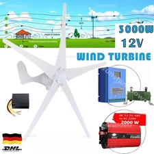 12V/24V 3000W Wind Turbine Generator 5 Blades with Charge Controller Kit