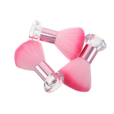3 Pcs Clear Base Makeup Brush Face Powder Fluffy Blush Finishing