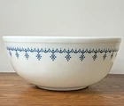 Vintage Pyrex Snowflake Blue Garland Mixing Bowl 404 4 Quart Bowl USA