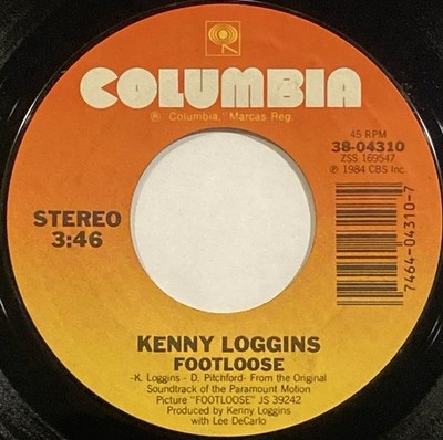 Kenny Loggins   Footloose / Swear Your Love   Columbia - 38-04310   1984 45 RPM