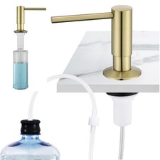 Brushed Gold Kitchen Sink Soap Dispenser or Lotion Dispenser for Kitchen Sink...