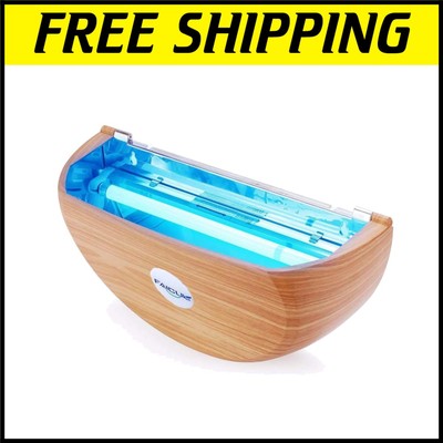 Elegant Wood Grain Wall Sconce Fly Light Trap - Silent & Effective Pest Control