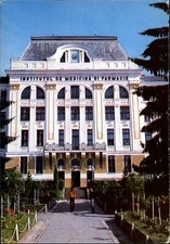 Institute of Medicine and Pharmacy Targu Mures Romania vintage postcard k761