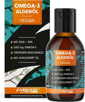 Omega-3 Algenöl 100 Ml - Hochdosiert Mit 3665 Mg Algenöl, Davon 1203 Mg DHA & 66