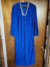 Vintage Lady Ronte  medium robe nightgown Housecoat Dressing Gown Blue