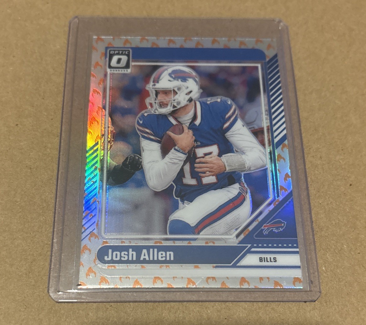 Josh Allen 2024 Donruss Optic Football #19 Fire Emoji SP CASE HIT Bills MVP Year