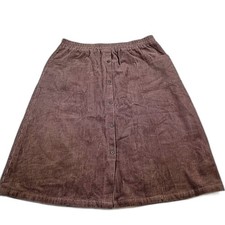 Cozy Cottagecore Midi Corduroy Skirt Button F...