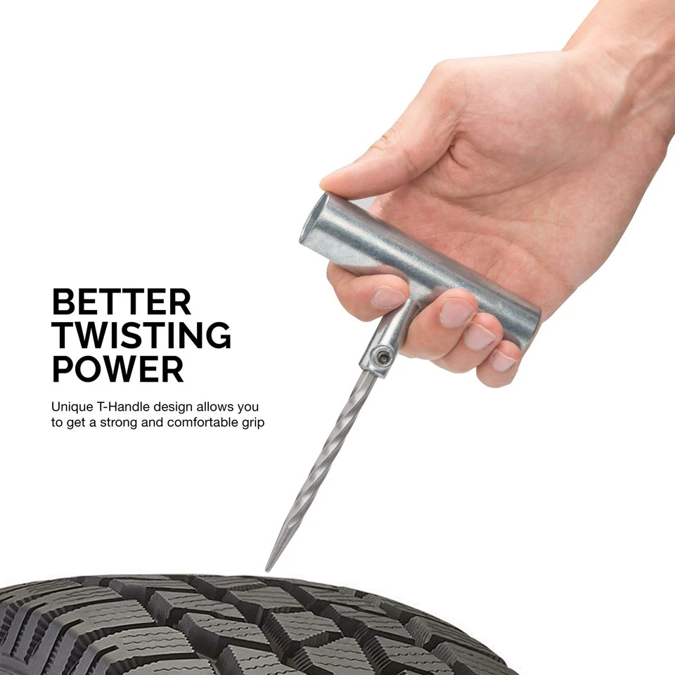 Tooluxe 50002L Universal Tire Repair Kit to Fix Punctures and Plug Flats, Value - Image 3 of 4